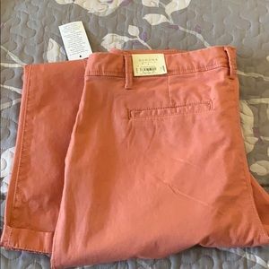 Casual pants color tawny orange